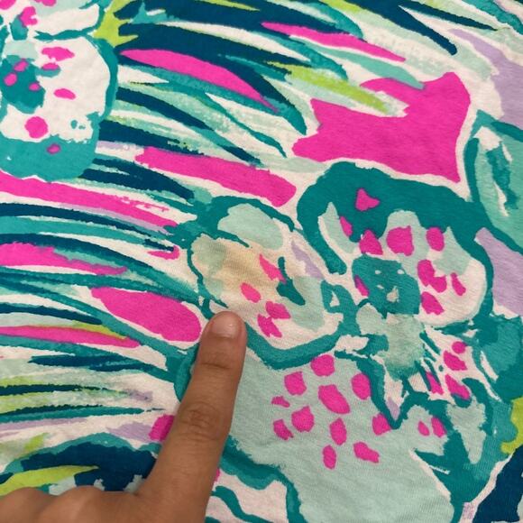 Lilly Pulitzer Womens XS Fawcett Mini Dress Off the Shoulder Bright Floral - Picture 6 of 9